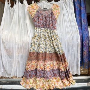 70’s Vintage Whimsical Fairy Floral Dress